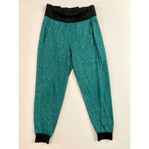 Jo+Jax Womens Jogger Pants Size Small Teal Dance Pants Activewear Stretch Waist